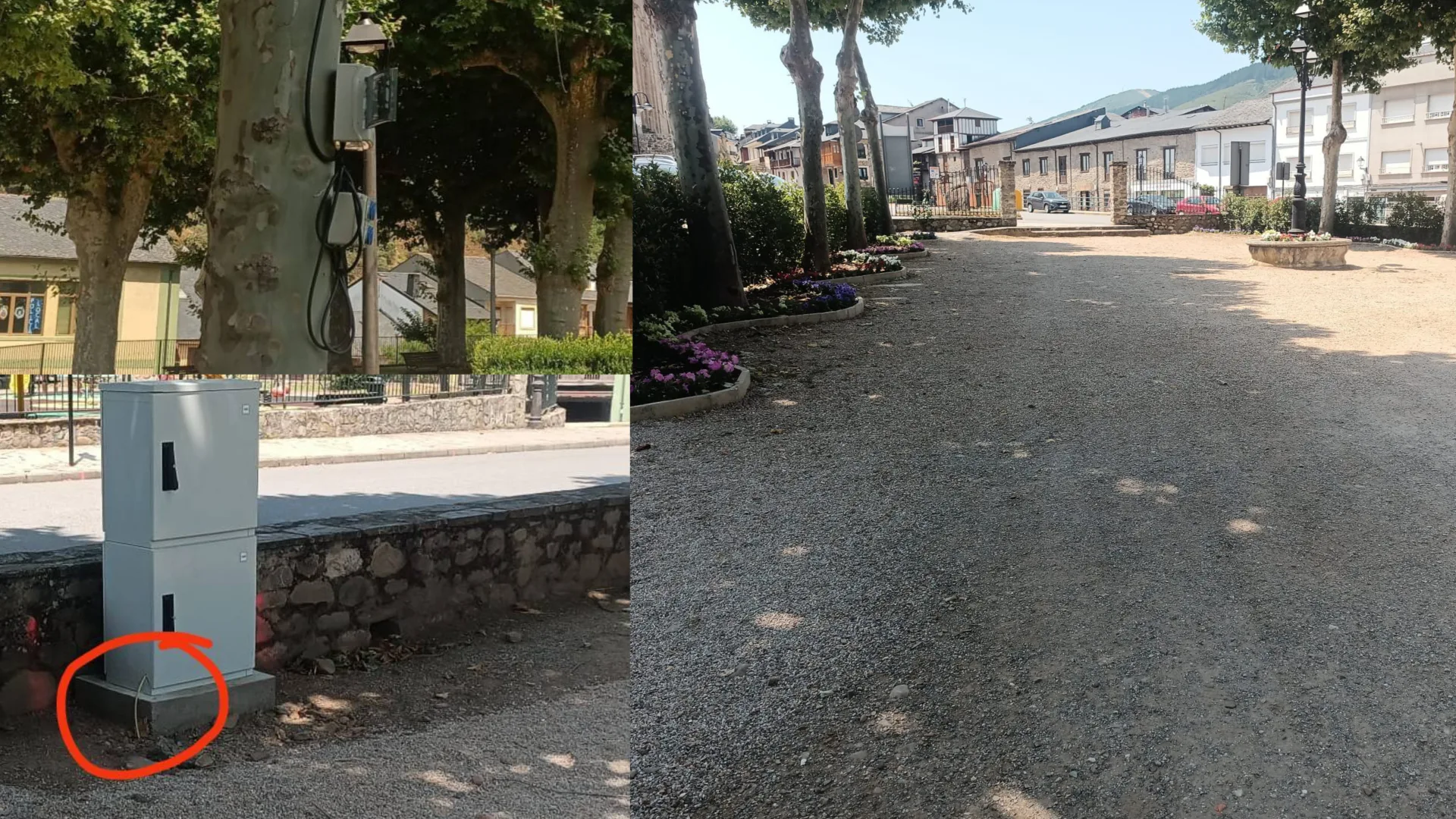 Vecinos de Villafranca alertan sobre cuadros eléctricos al aire libre sin medidas de seguridad