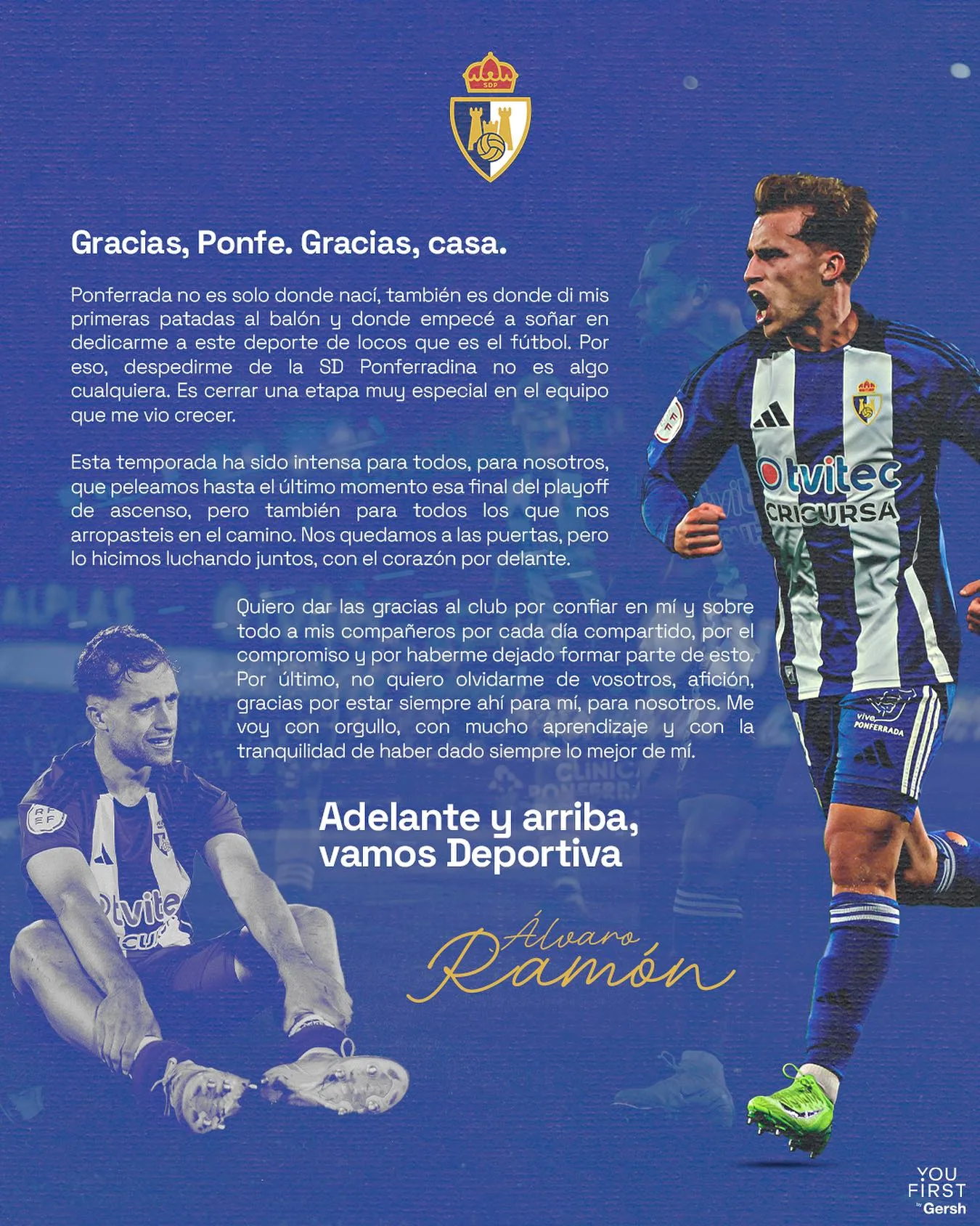 Álvaro Ramón: “Gracias, Ponfe. Gracias, casa”