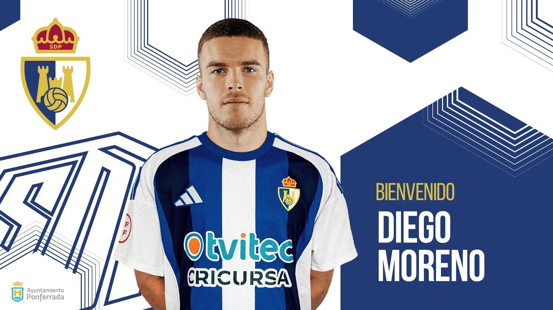 La Ponferradina incorpora al lateral derecho Diego Moreno, procedente del Osasuna Promesas
