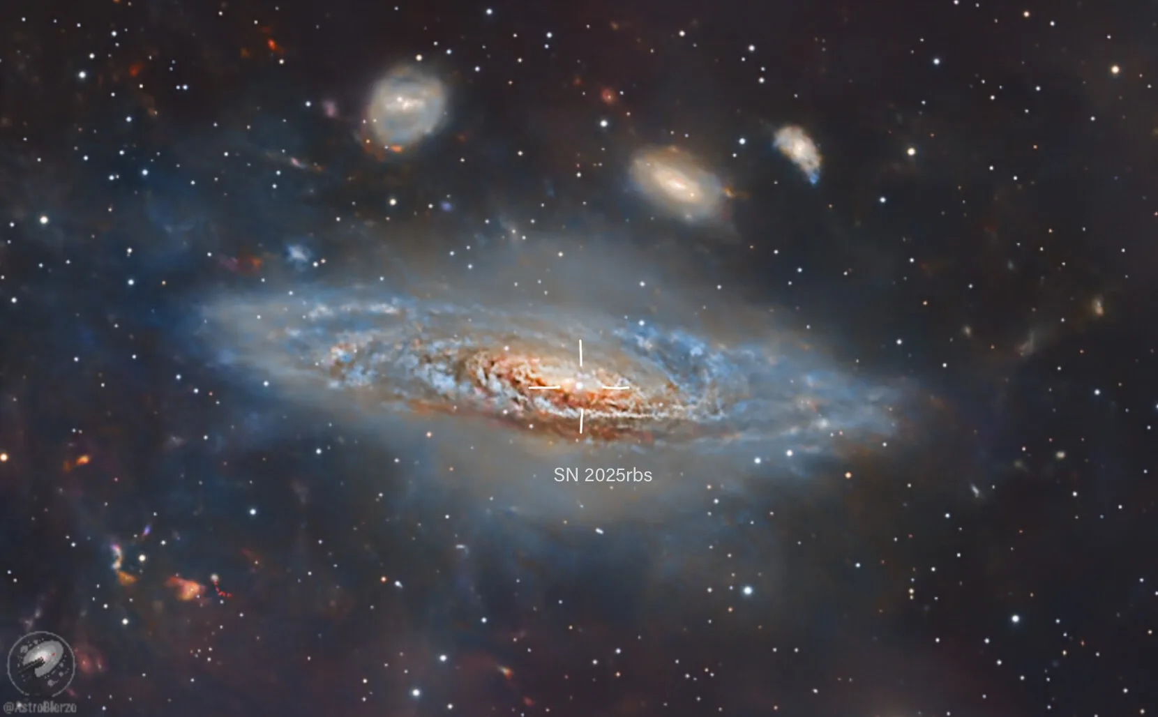 Imagen de la supernova SN 2025rbs desde Ponferrada