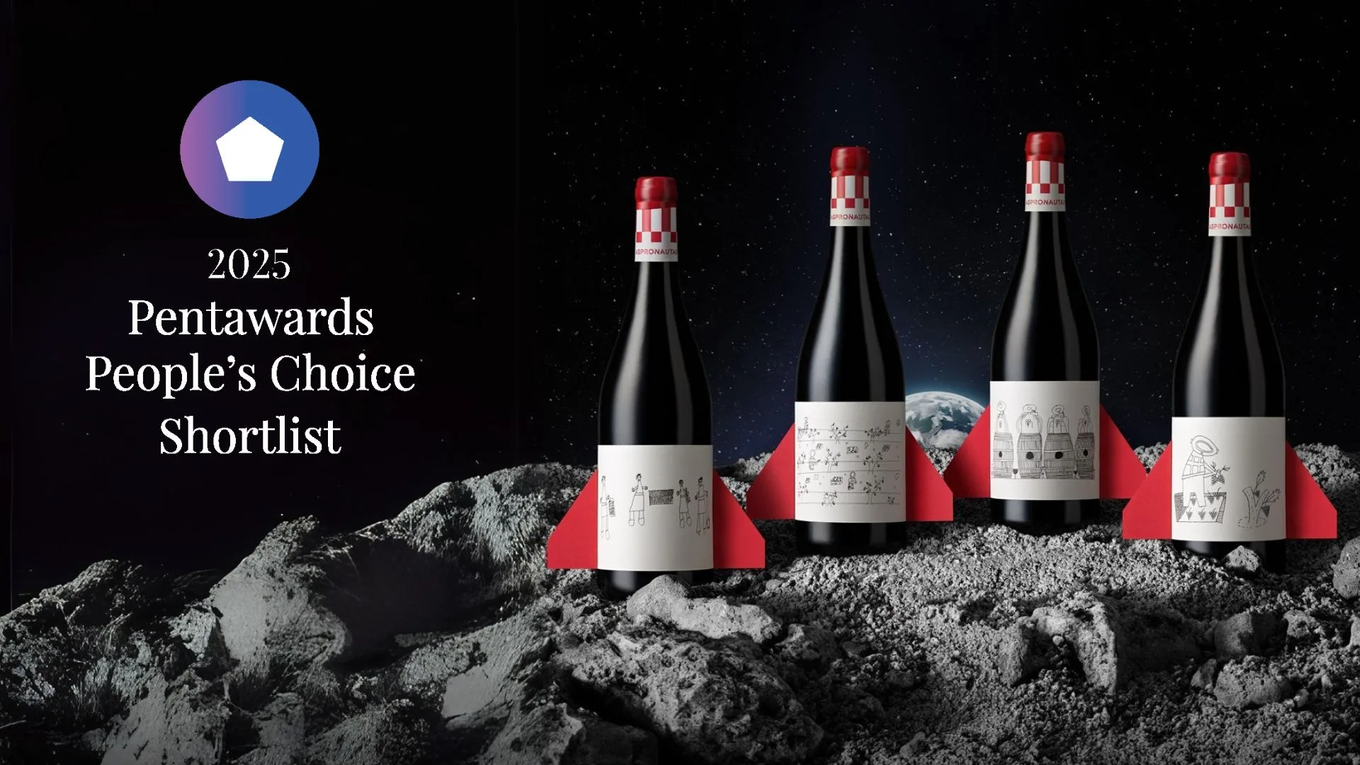 'Aspronautas', el vino que sorprende en los prestigiosos premios de diseño Pentawards 2025