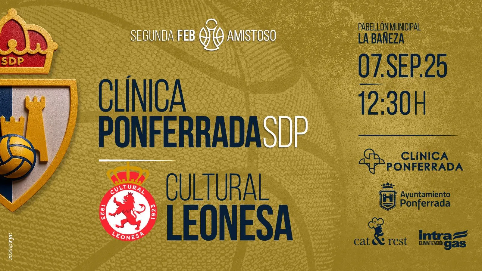 El Clínica Ponferrada SDP disputará un nuevo amistoso de pretemporada frente a la Cultural y Deportiva Leonesa Baloncesto