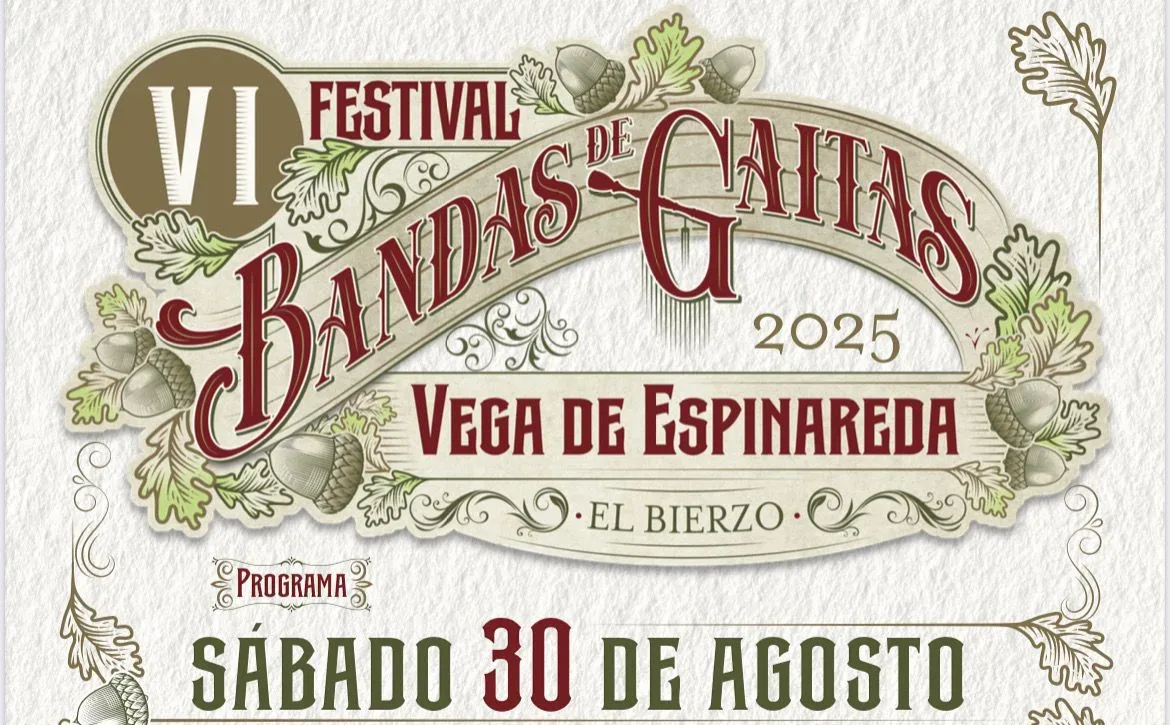 Vega de Espinareda celebra el VI Festival de Bandas de Gaitas el sábado 30 de agosto