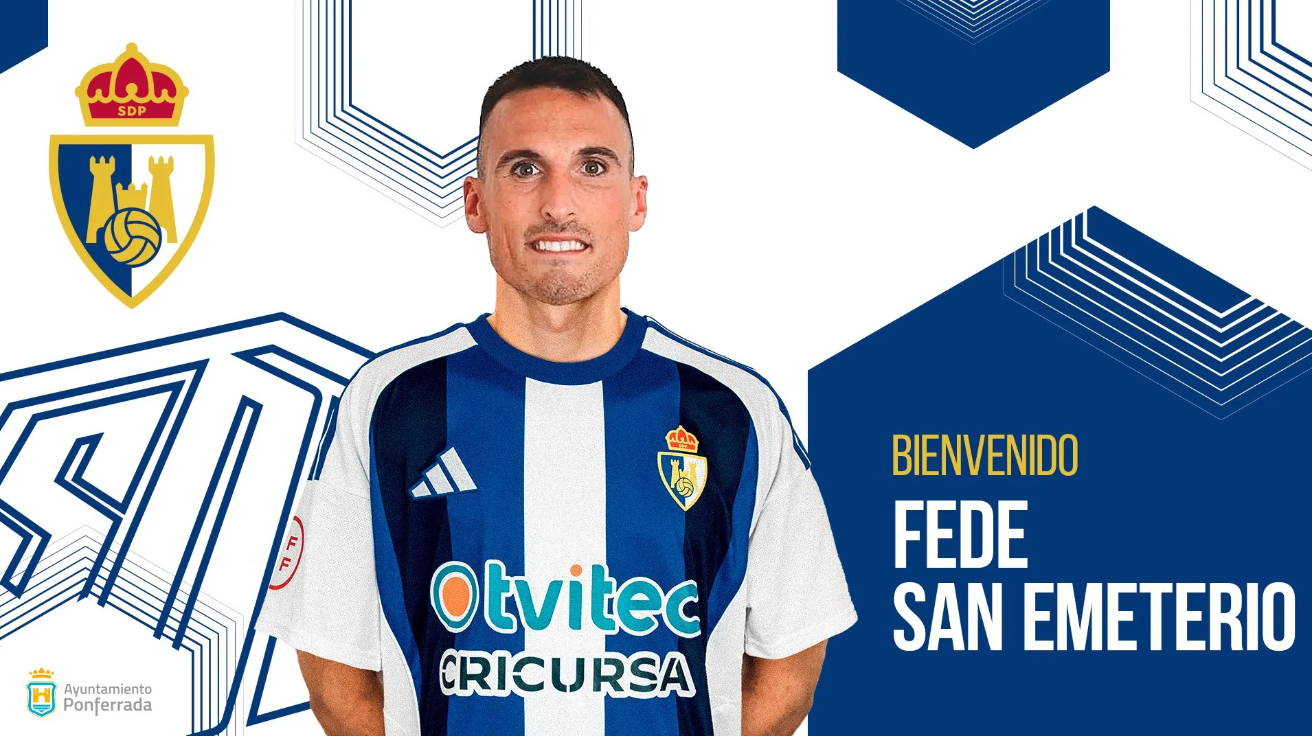 La Ponferradina ficha al centrocampista Fede San Emeterio, procedente del Cádiz CF, y al central francés Boris Moltenis, del FC Sochaux-Montbéliard