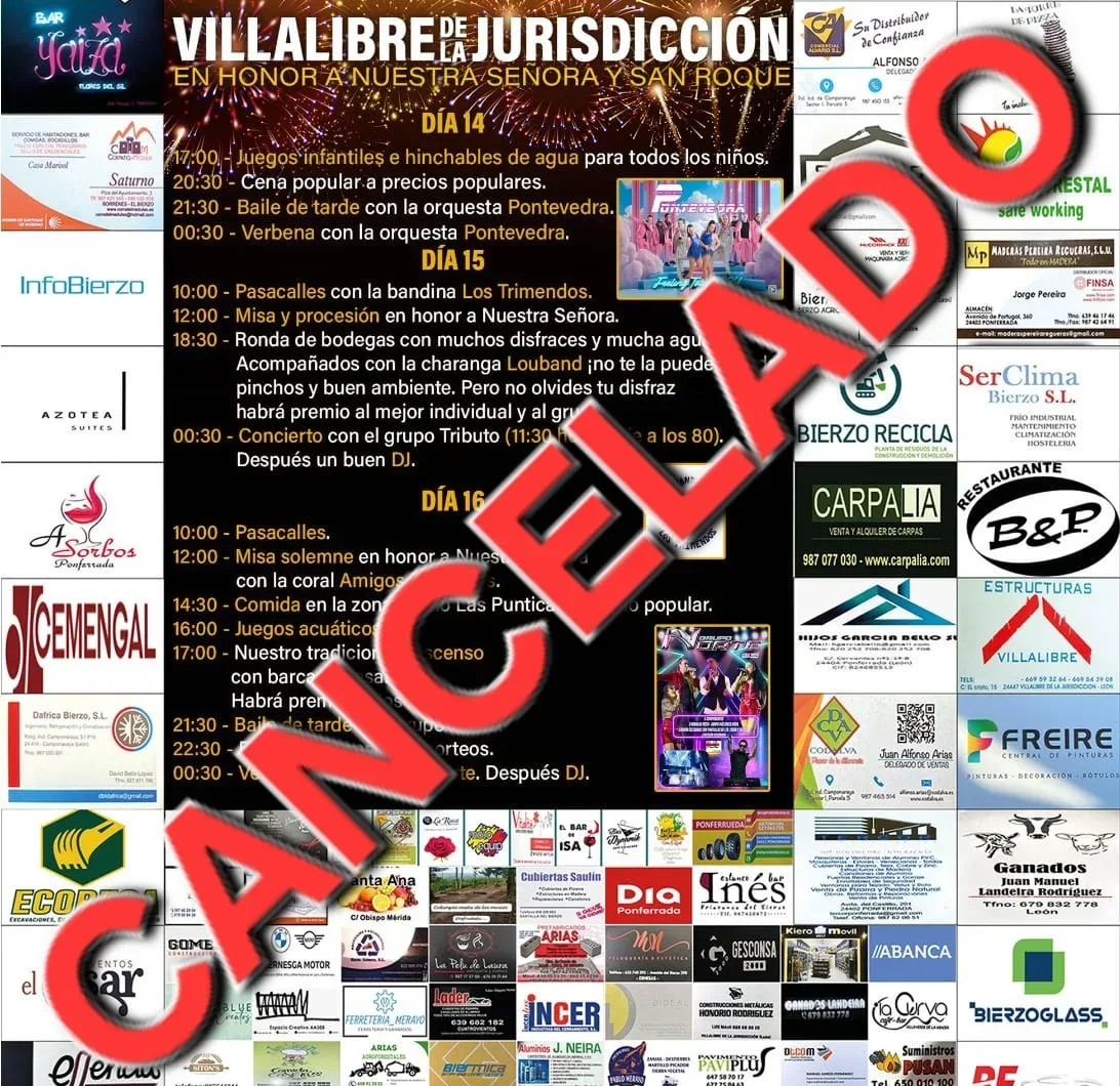 Incendio obliga a cancelar las fiestas de Villalibre de la Jurisdicción en honor a Nuestra Señora y San Roque