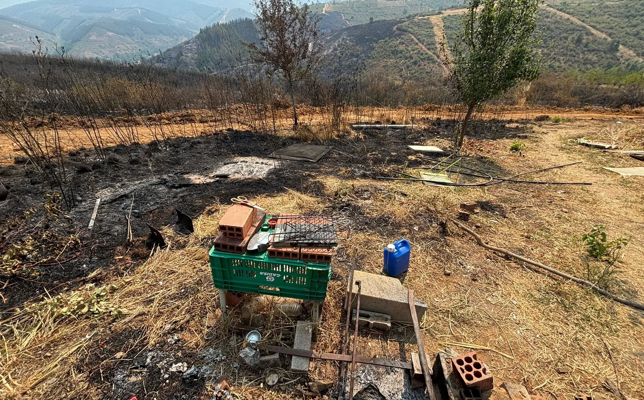 Detenido un hombre como presunto autor del incendio forestal en Molinaseca