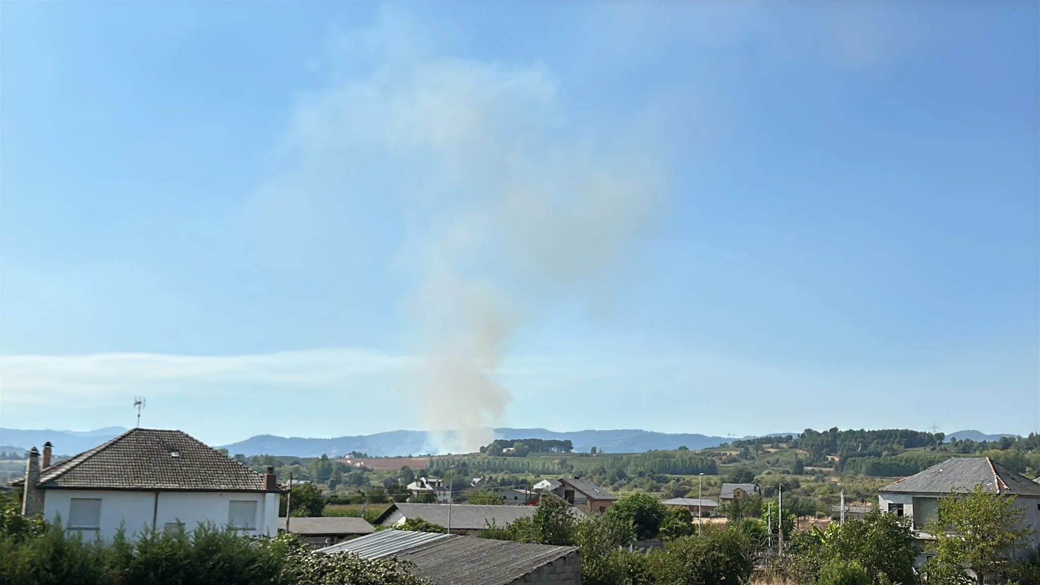 Incendio forestal en Cacabelos afecta a un pinar y viñedos