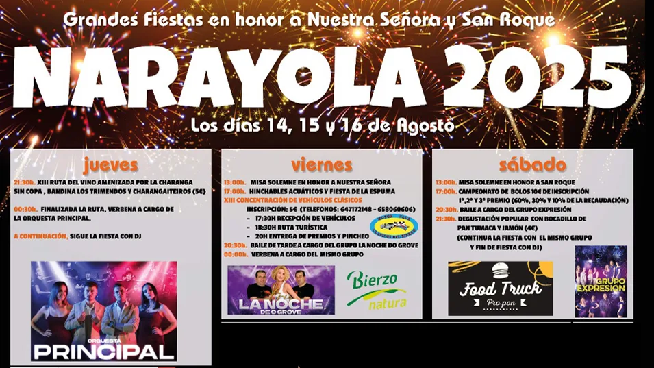 Narayola se prepara para vivir sus fiestas grandes 2025