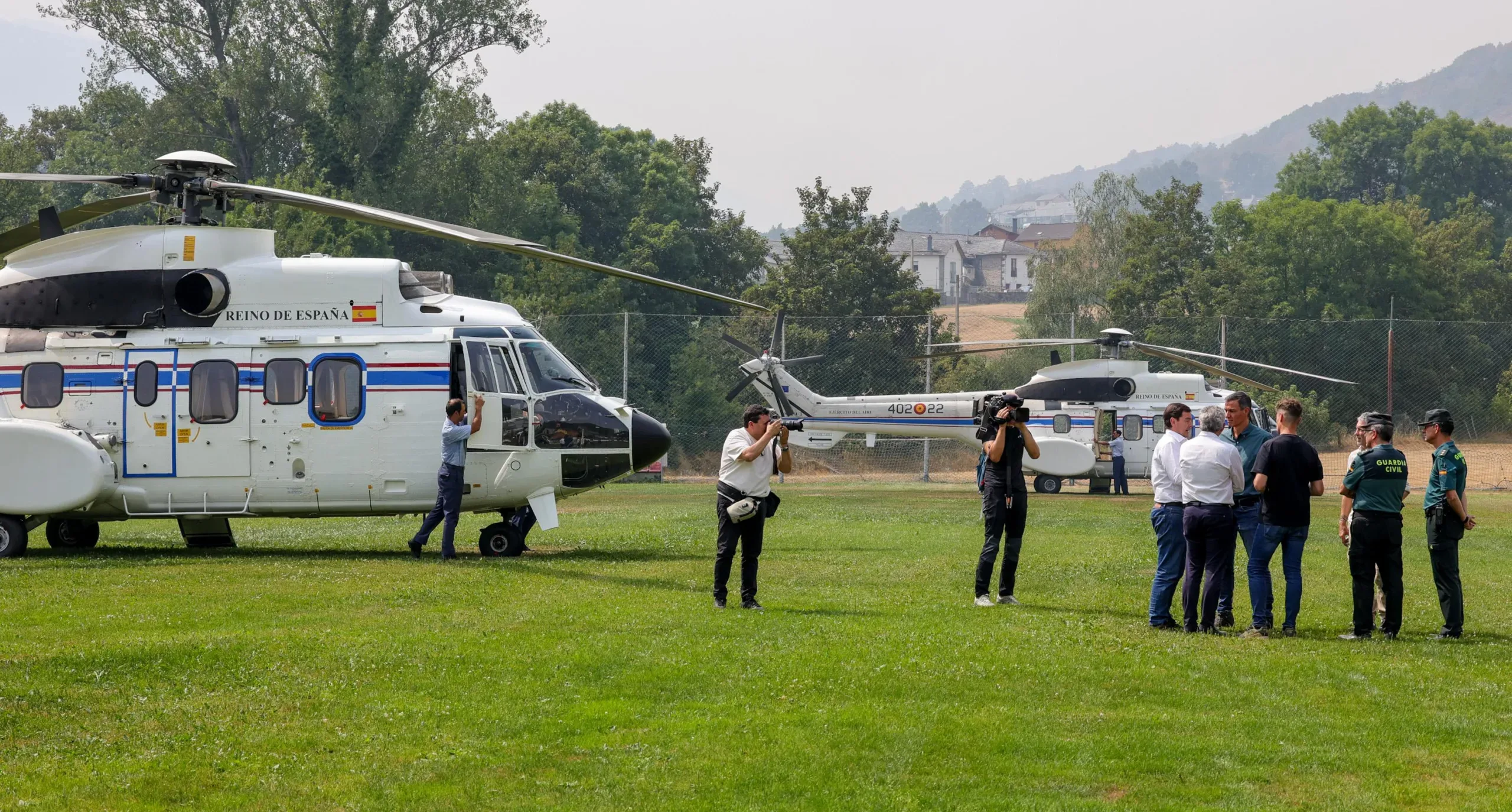 Rodeada de secretismo y con un amplio operativo de seguridad la visita de Sánchez a la zona afectada por el incendio de Orallo