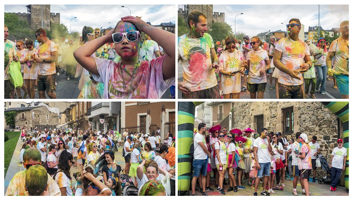 FOTOS | Los 3KM de color llenan las calles de Ponferrada en las Fiestas de la Encina