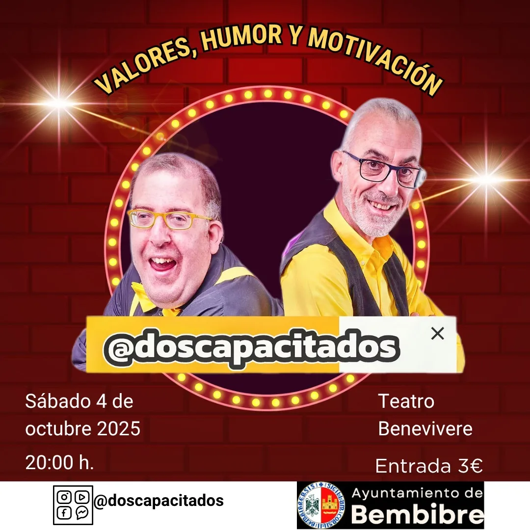 El teatro Benevívere acoge la obra Doscapacitados con José de Luna y Edu Luky