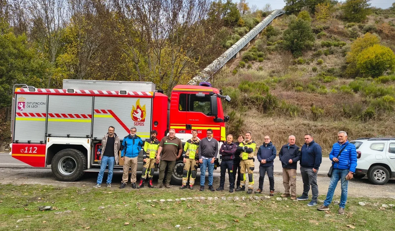 Simulacro en Villablino dentro del Plan de Emergencias de las presas de El Villar y Villaseca