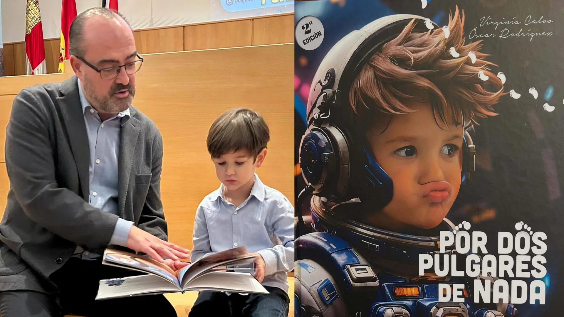 El 'pequeño astronauta' Darío presenta su cuento en la Biblioteca Municipal de Ponferrada