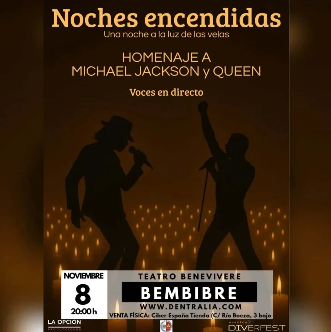 “Noches encendidas” llega al Benevivere: tributo a Michael Jackson y Queen este sábado a las 20:00 horas