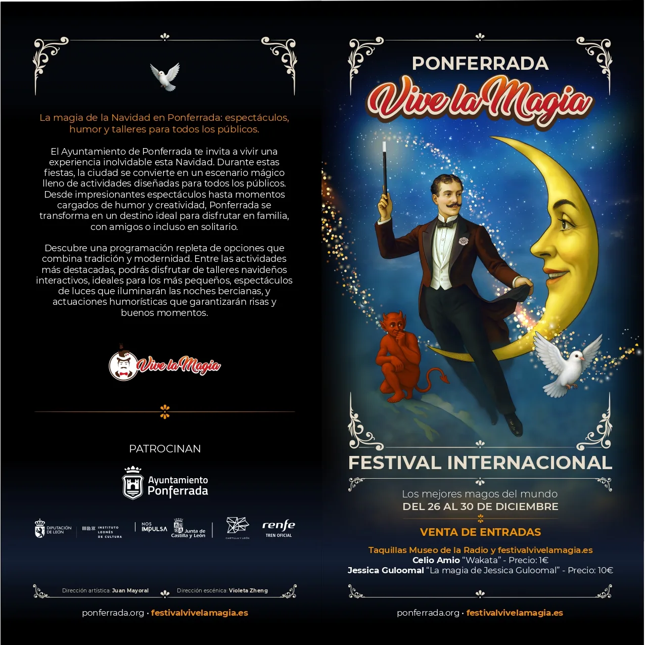 Ponferrada se llena de ilusión con una intensa programación del Festival Vive la Magia del 26 al 30 de diciembre