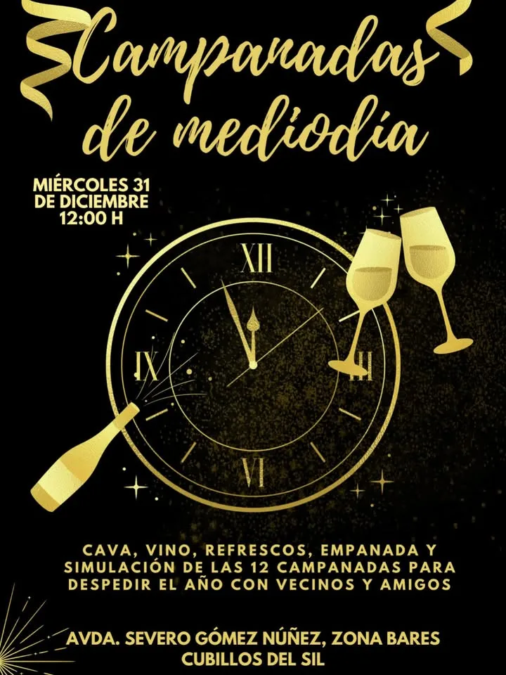 Celebración de las Campanadas de Mediodía: Despide el Año con Música y Amigos en Avda. Severo Gómez Núñez