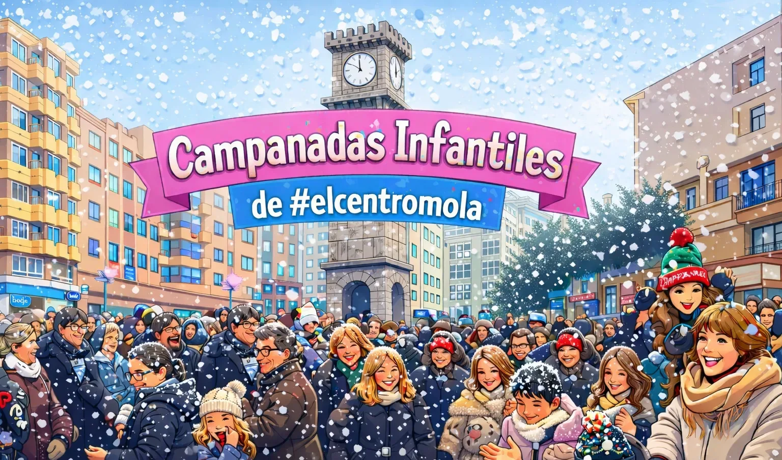 Ponferrada celebra este sábado 27 de diciembre las Campanadas Infantiles de #elcentromola en la Plaza República Argentina