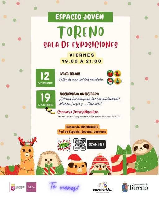 El Espacio Joven de Toreno organiza dos actividades navideñas: “Vaya Telar” y la Nochevieja Anticipada