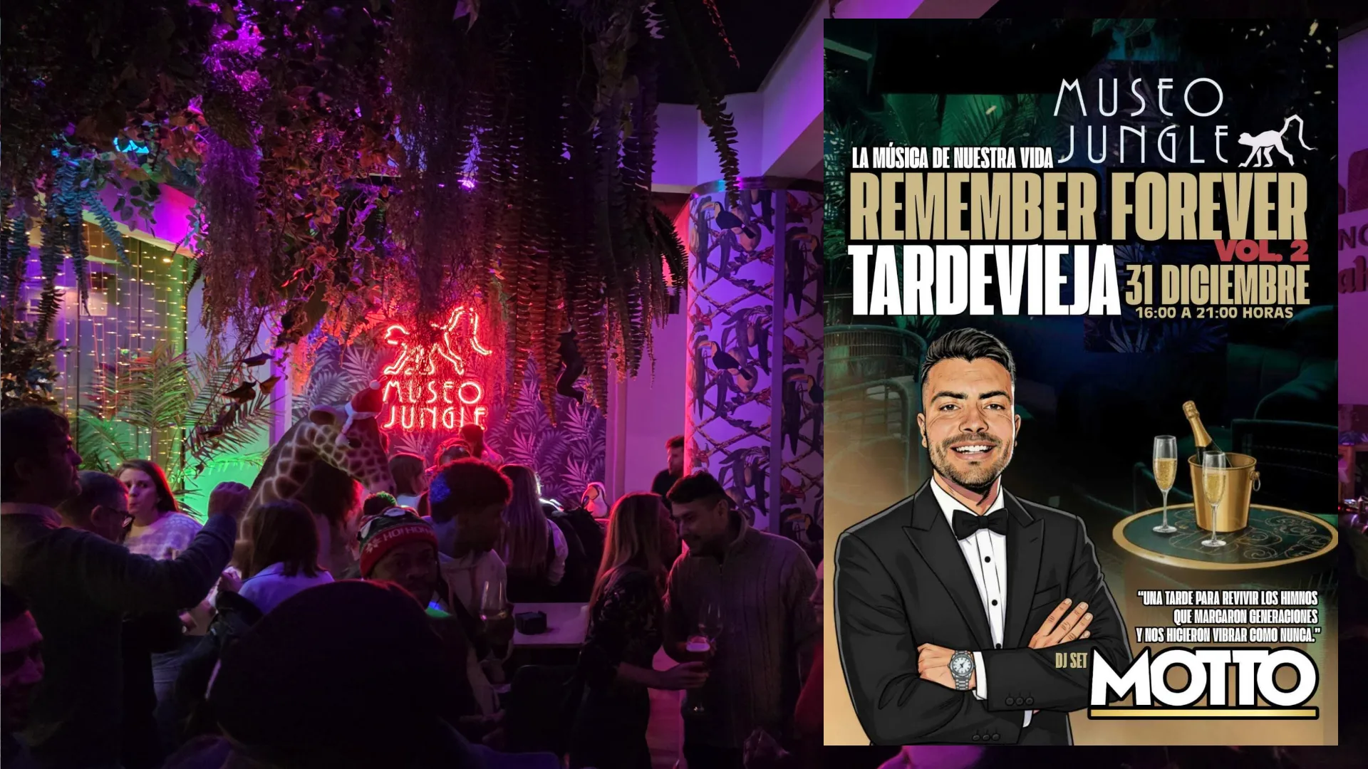 Museo Jungle despide el año con una Tardevieja remember de 16:00 a 21:00 horas