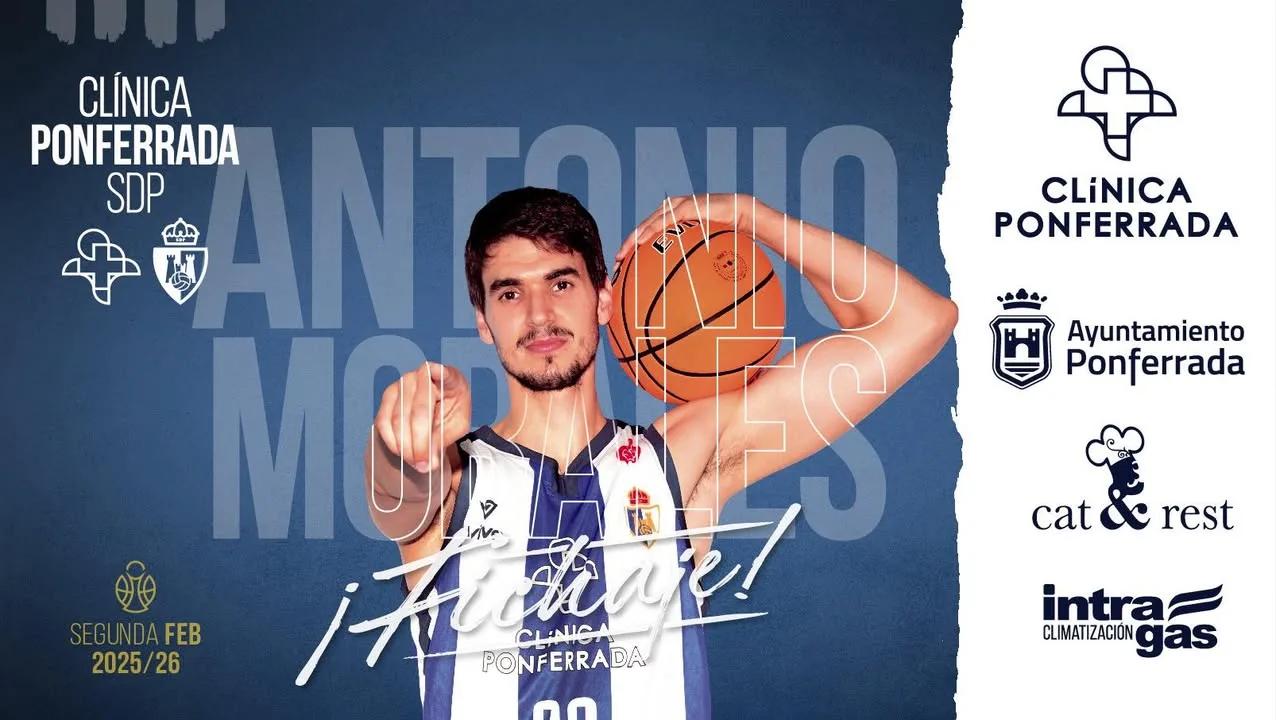 Antonio Morales ficha por Clínica Ponferrada SDP para la temporada 2025/2026 como nuevo ala-pívot del equipo