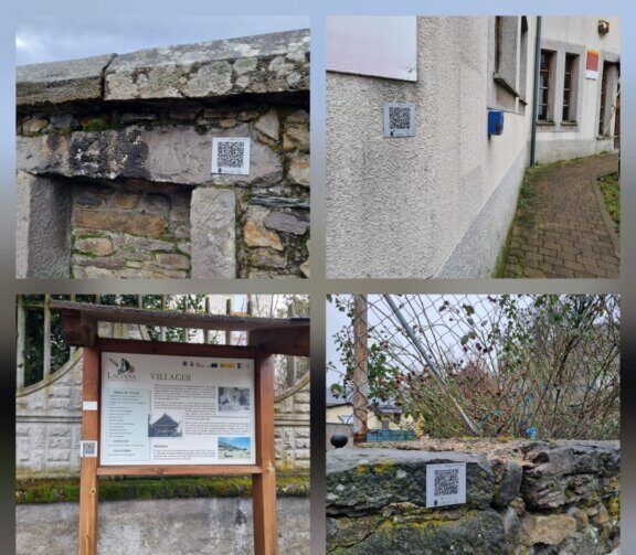 Imágenes de códigos QR en pedanías del valle de Laciana