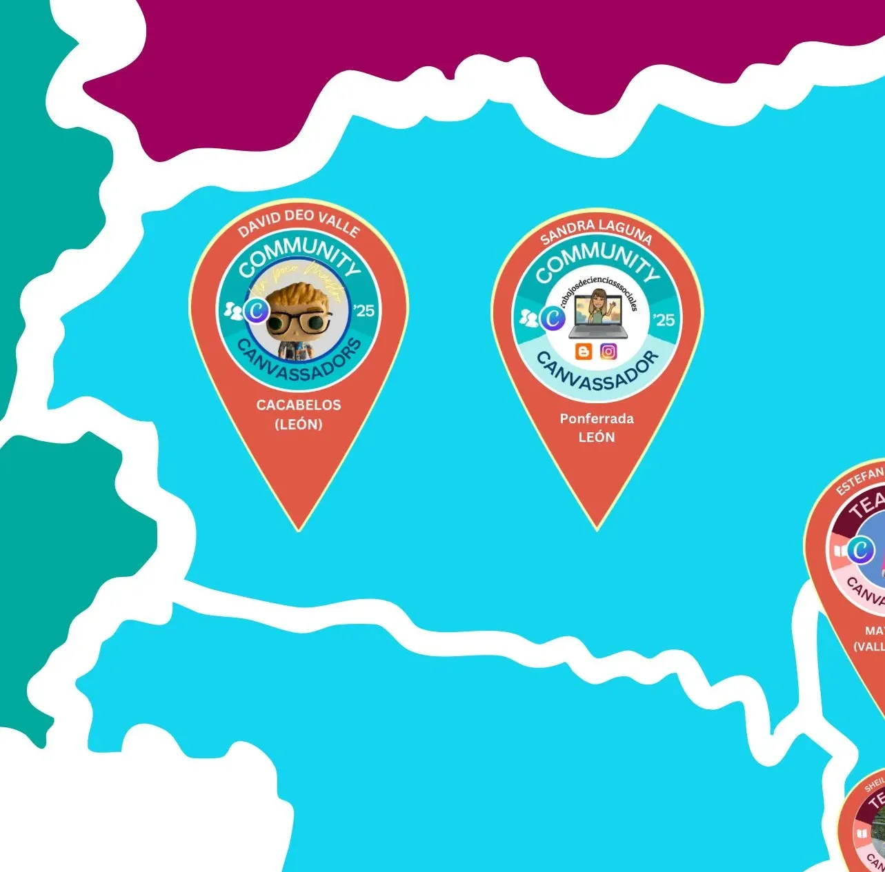 'Canvassadors': Dos bercianos representan a la provincia en el mapa de Canva