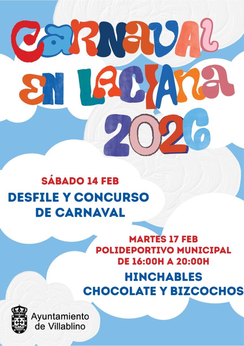 Cartel del Carnaval 2026 en Villablino con actividades y fechas