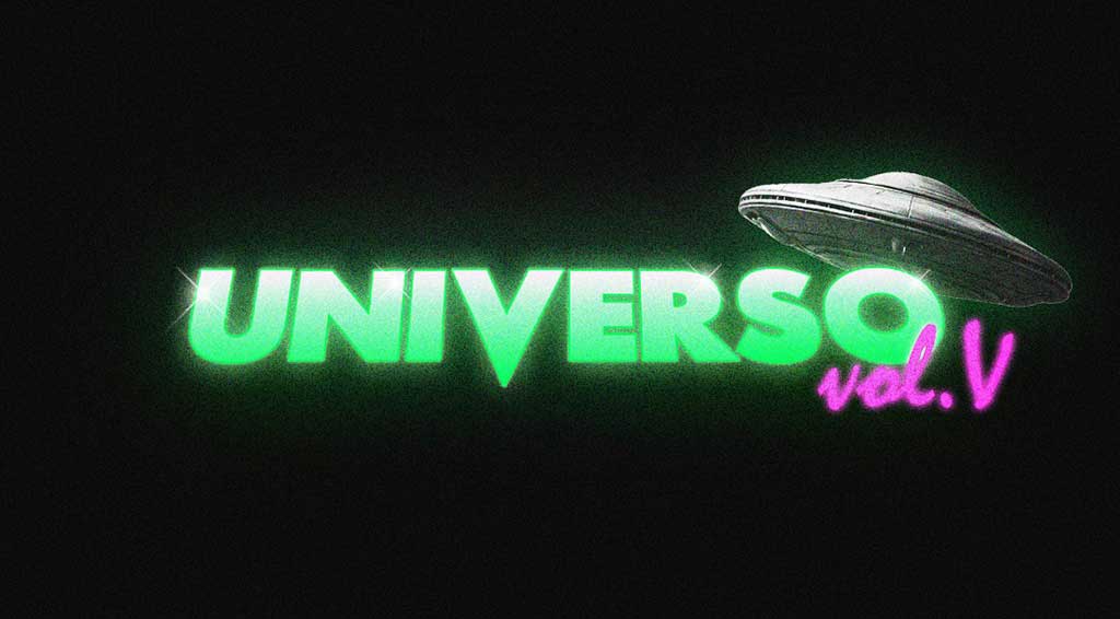 Logo del Festival UNIVERSÕ de Cacabelos con temática espacial