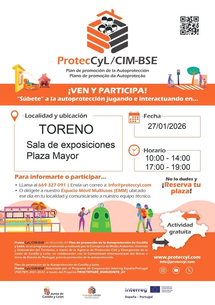 Cartel del taller gratuito sobre ciberseguridad en Toreno