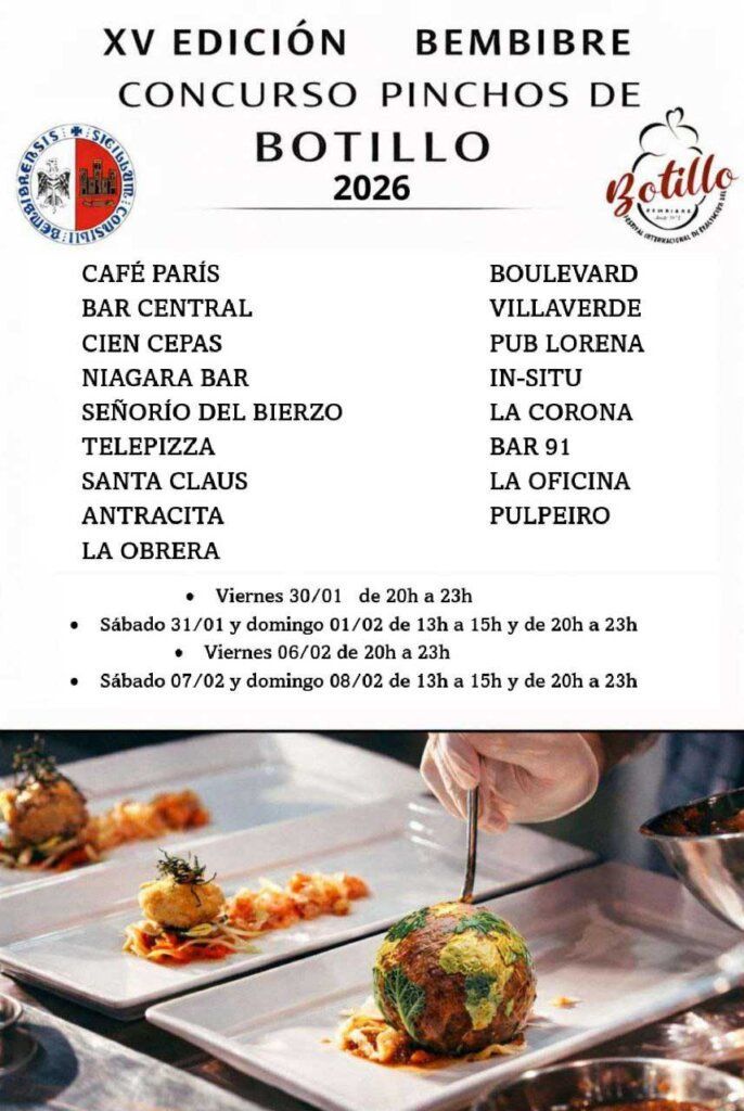 Cartel de las XV Jornadas de Pinchos del Botillo en Bembibre