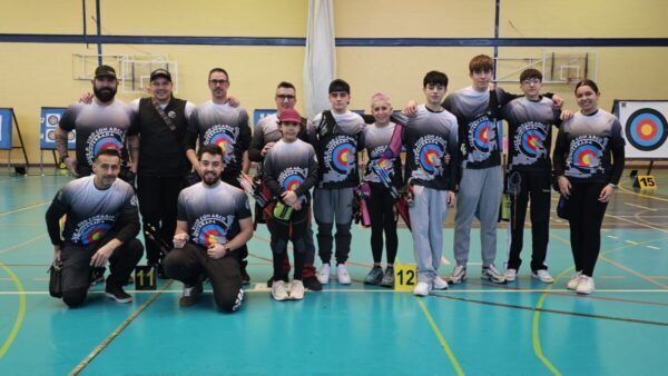 Equipo del Club de Tiro con Arco Ponferrada en el campeonato provincial