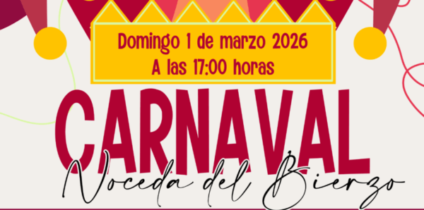 Cartel del Carnaval de Noceda del Bierzo 2026 con detalles del evento