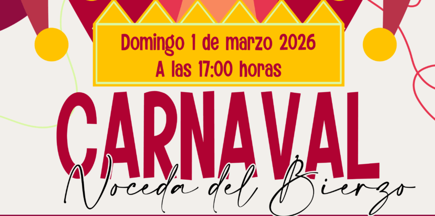 Cartel del Carnaval de Noceda del Bierzo 2026 con detalles del evento