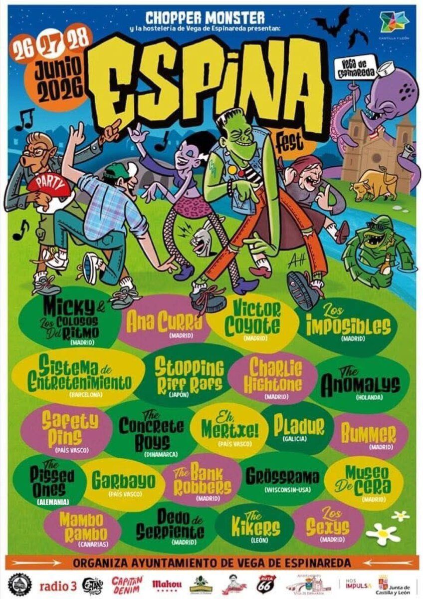 Cartel del Espina Fest 2026 con bandas y actividades musicales