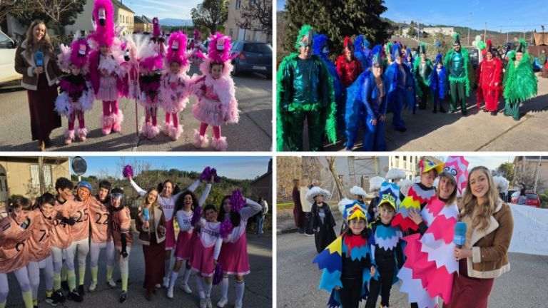 Grupo de personas disfrazadas en el carnaval de Arganza