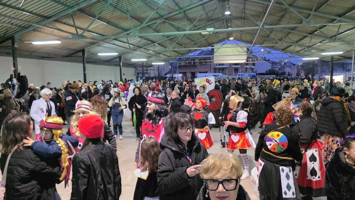 Multitud de personas disfrazadas en el Carnaval de Camponaraya