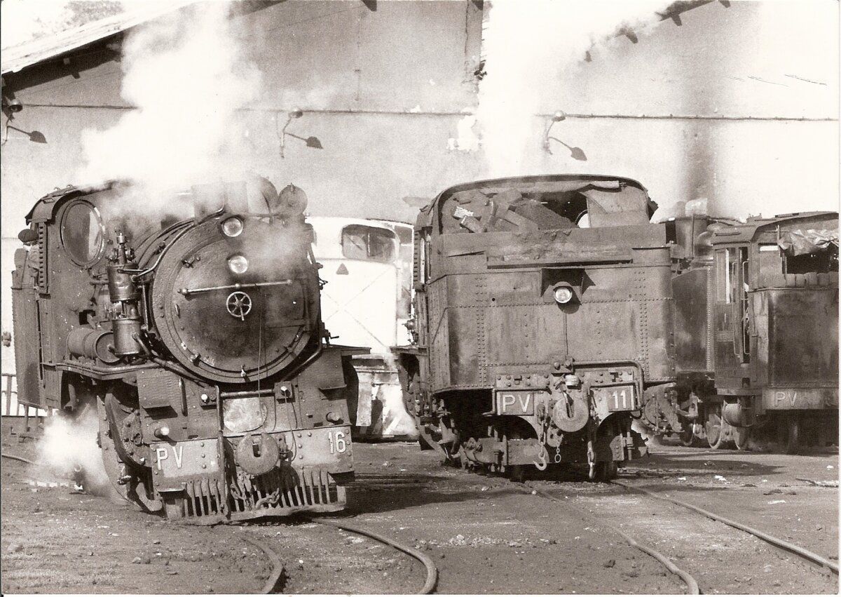 Locomotoras de vapor en el ferrocarril de la MSP en El Bierzo