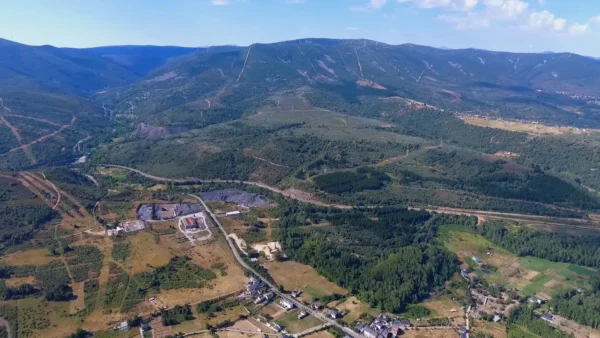 Vista aérea del proyecto hidroeléctrico de Navaleo en España