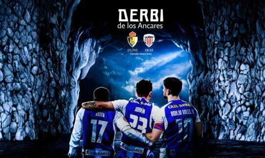 Jugadores de la SD Ponferradina en un derbi contra el CD Lugo