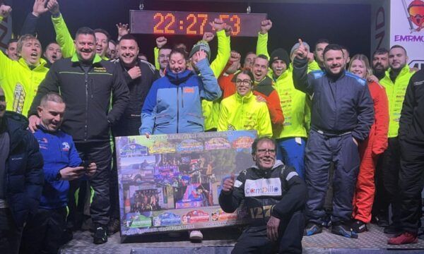Celebración del equipo ganador en la X Edición del Rally de la Mencía