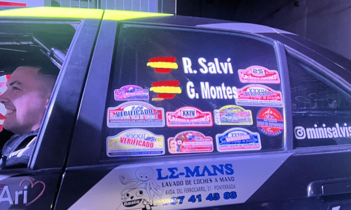 Piloto Raúl Salví y copiloto Guillermo Montes en el Rally de la Mencía