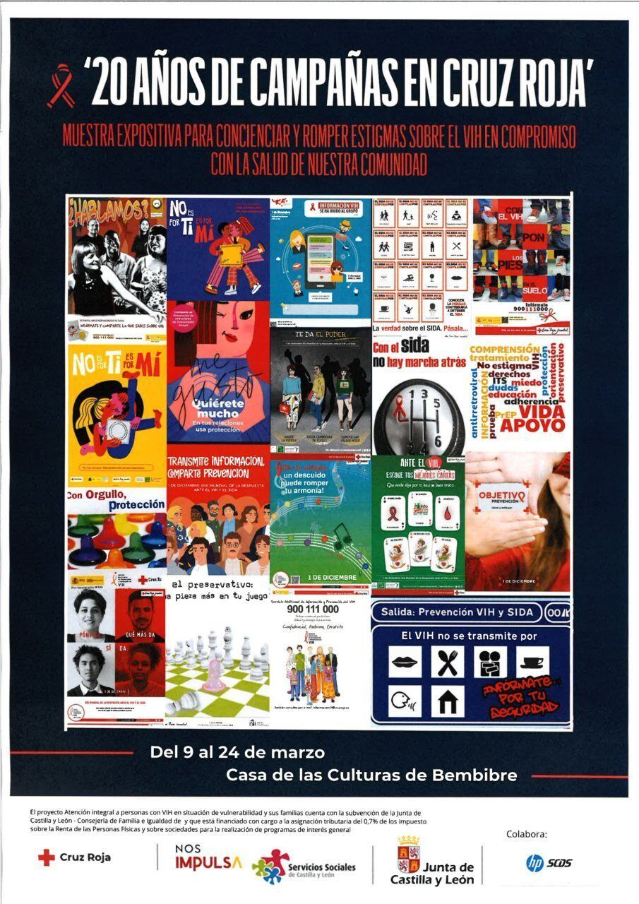 Exposición sobre 20 años de campañas de Cruz Roja sobre el VIH