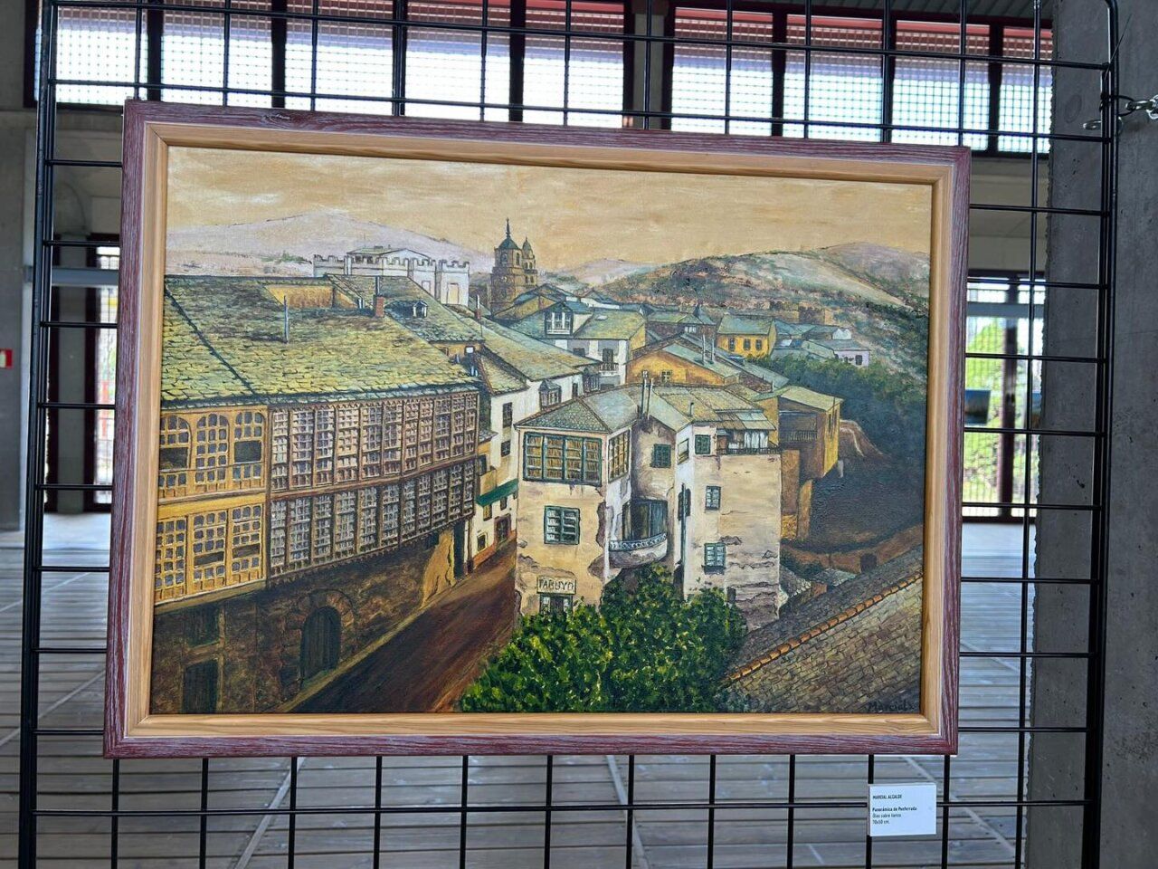 Pintura expuesta en la inauguración de la exposición de artistas en Ponferrada