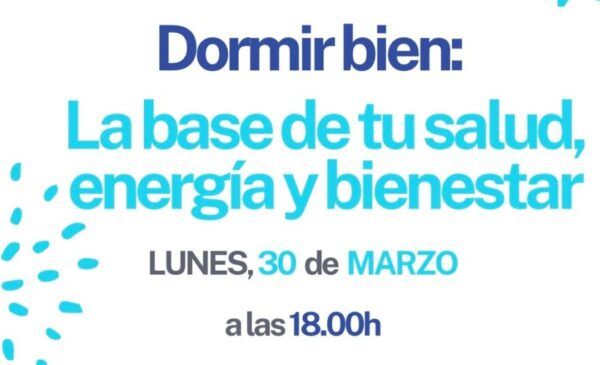 Cartel de conferencia sobre el sueño y la salud en Bembibre
