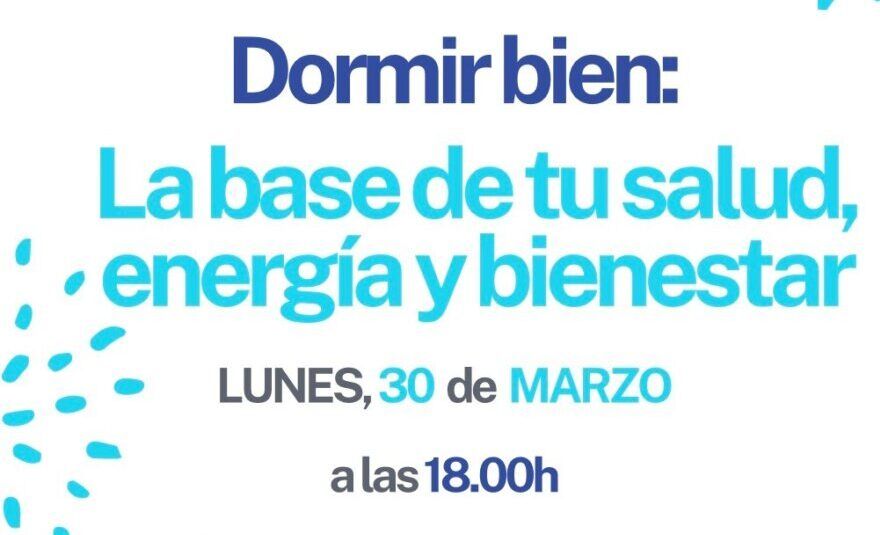 Cartel de conferencia sobre el sueño y la salud en Bembibre