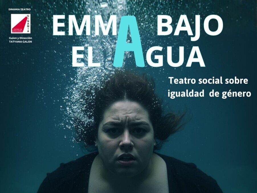 Cartel de la obra Emma bajo el agua sobre igualdad de género