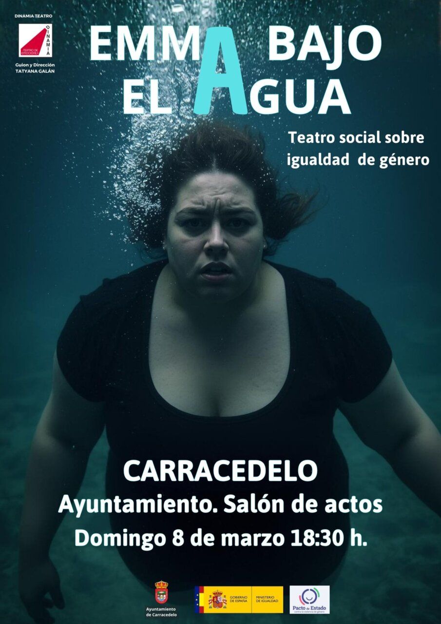Cartel de la obra Emma bajo el agua sobre igualdad de género
