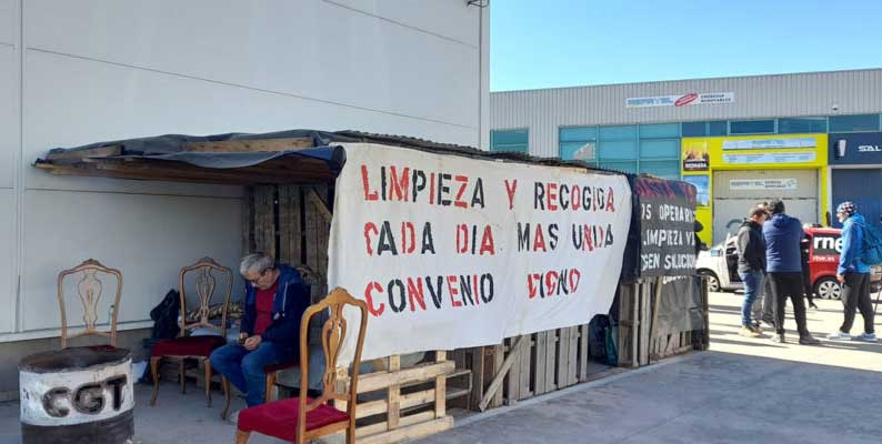 Protesta de CGT en Ponferrada por el convenio de FCC