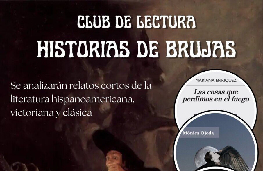 Cartel del club de lectura sobre historias de brujas en Villablino