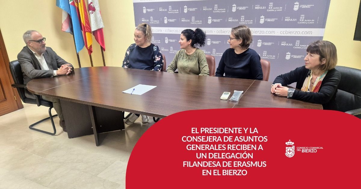 Reunión entre el presidente y docentes finlandeses en el Bierzo